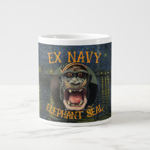 HG Ex-Marine-Elefantenrobbe stolzer Veteran Armee Jumbo-Tasse