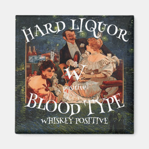 HG Hartes Alkohol Blutgruppe W positiv Whiskey Magnet