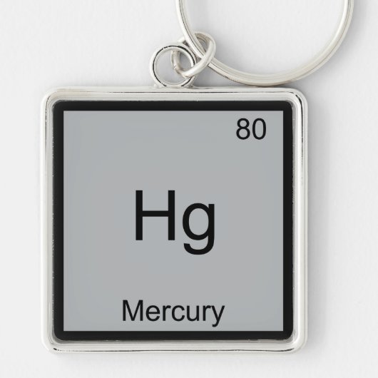 Hg - Merkur Funny Chemistry Element Symbol T-Shirt Schlüsselanhänger (Vorne)