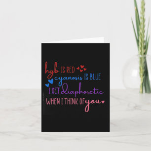 Hgb ist Red Cyanose ist blau bekommen diaphoretisc Karte
