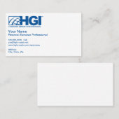HGI Finanzdienstleistungen beruflich Visitenkarte (Vorne/Hinten)