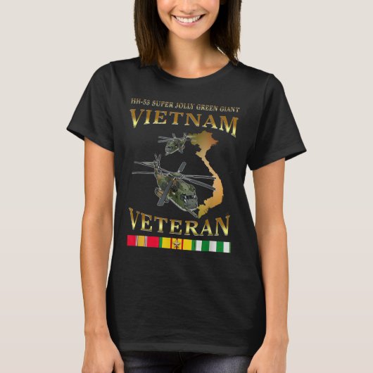 Hh-53 Super Jolly Green Giant Helicopter Vietnam V T-Shirt (Vorderseite)