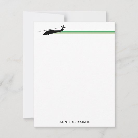 HH-60 Pave Hawk Hubschrauber Stripe Custom Notepad Mitteilungskarte (Vorderseite)