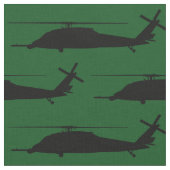 HH-60 Pave Hawk Silhouette Black auf Green Stoff (Nahaufnahme)