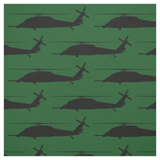 HH-60 Pave Hawk Silhouette Black auf Green Stoff (Muster)