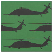 HH-60 Pave Hawk Silhouette Black auf Green Stoff (Nahaufnahme)