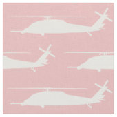 HH-60 Pave Hawk Silhouette Weiß auf Rosa Stoff (Nahaufnahme)