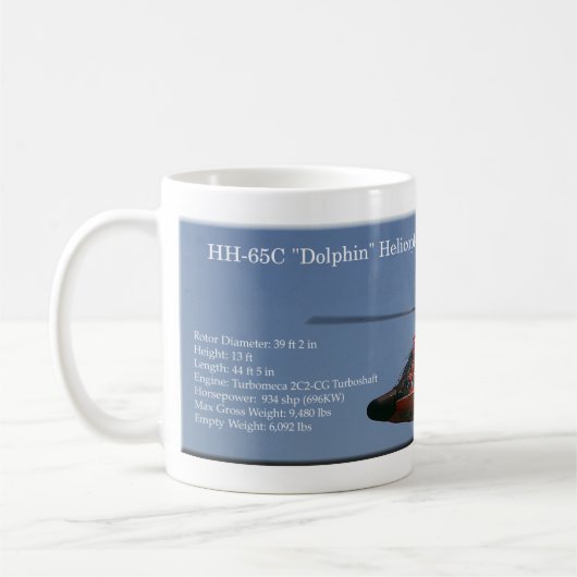 HH 65C Delphin-Hubschrauber-Tasse Kaffeetasse (Links)