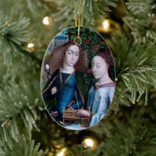 HH. Agatha und Christina (Detail; M 070) Keramik Ornament