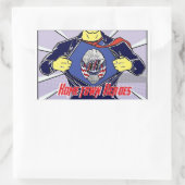 hh blau rechteckiger aufkleber (Tasche)