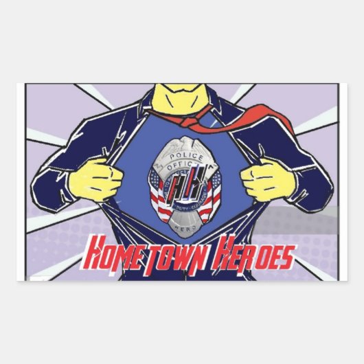 hh blau rechteckiger aufkleber (Vorderseite)