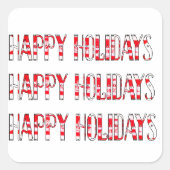 HH gegen Schnee Quadratischer Aufkleber (Vorderseite)