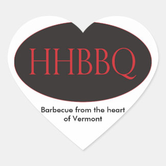 HHBBQ Barbecue aus dem Herzen von Vermont Stickers