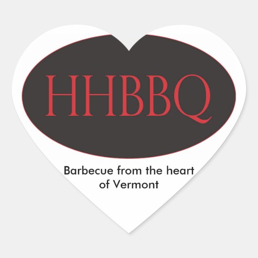 HHBBQ Barbecue aus dem Herzen von Vermont Stickers (Vorderseite)