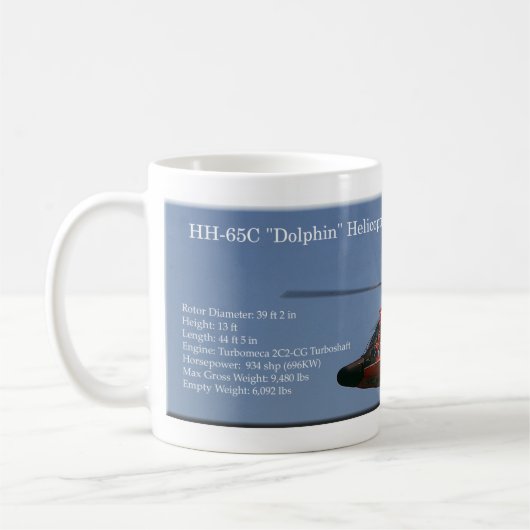 HHC 65 Dolphin Helicopter Traverse Tasse (Links)