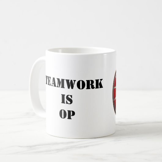 HHOD Teamwork ist OP Kaffeetasse (Vorderseite Links)
