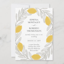 HHS Zitronenkranz Minimale Mediterrane Hochzeit