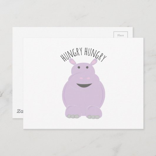 Hhungry Hippo Postkarte (Vorne/Hinten)