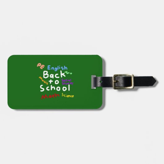 HI54EDU zurück zu Schule Gepäckanhänger (Vorderseite horizontal)