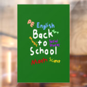 HI54EDU Zurück zur Schule Fensteraufkleber (Blatt 2)