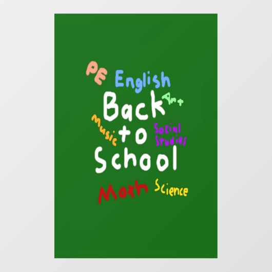 HI54EDU Zurück zur Schule Fensteraufkleber (Blatt)