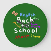 HI54EDU Zurück zur Schule Große Wanduhr (Vorderseite)