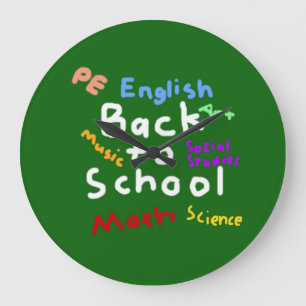 HI54EDU Zurück zur Schule Große Wanduhr