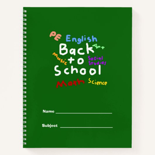 HI54EDU zurück zur Schule Notizblock (Vorderseite)