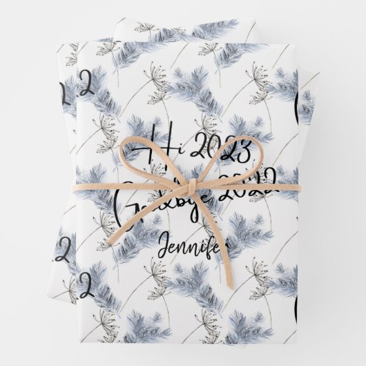 Hi 2023 Auf Wiedersehen 2022 Geschenkpapier Set (Beispiel)