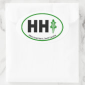 HI Aligator Euro Oval Ovaler Aufkleber (Tasche)