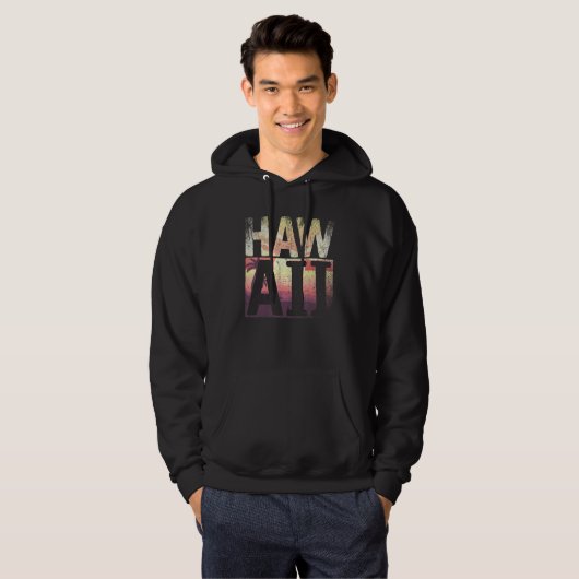 HI Aloha Hawaiian Beach Sommerurlaub Tropical H Hoodie (Vorne ganz)