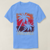 HI Aloha Summer Tropical Beach Palm Trees Retro Ha T-Shirt (Design vorne)