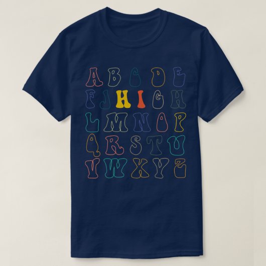 Hi Alphabet Funny Pre-K Kindergarten Zurück zum Sc T-Shirt (Design vorne)