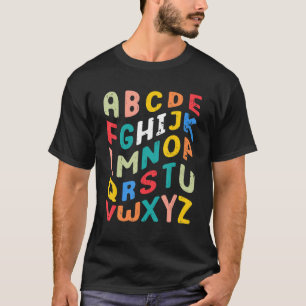 Hi Alphabet zurück zur Schule Vorkindergarten Teac T-Shirt