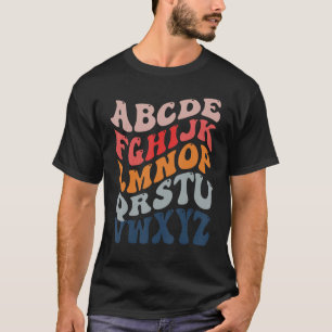 Hi Alphabet zurück zur Schule Vorkindergarten Teac T-Shirt