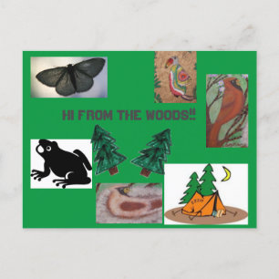 Hi aus dem Waldlager Postkarte