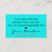 Hi!Cheery.All purpose.Introduction call card. Telefonnummerkarte (Rückseite)