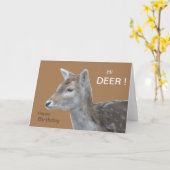 Hi DEER Geburtstags Grußkarte Karte (Gelbe Blume)