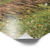 Hi-def-Fotografie, Ozean, Brücke, wilde Blume Fotodruck (Ecke)