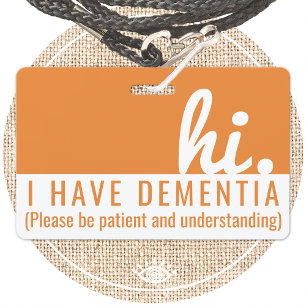 hi-Demenz und Alzheimer-Patient pvc-Abzeichen Ausweis