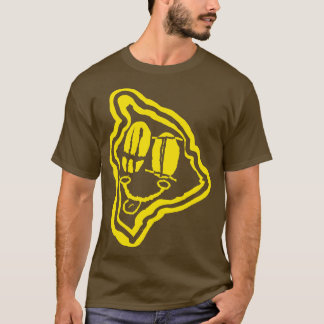 HI Eyes Hawaii Grunge lächelnd Gesicht gelb T-Shirt
