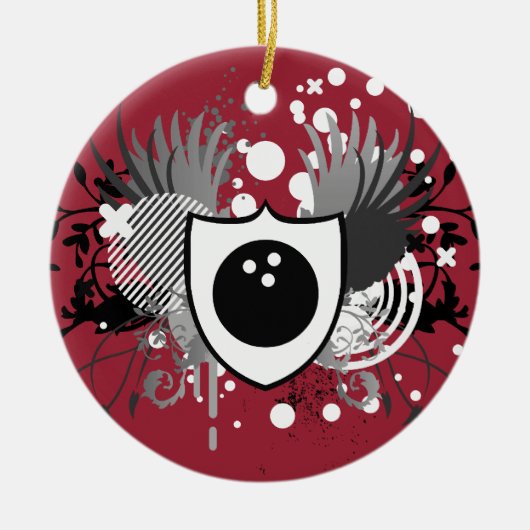 Hi-Fi-Bowling Keramikornament (Vorne)