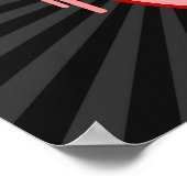 Hi-Fi-Bowling-Wappen Poster (Ecke)