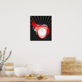 Hi-Fi-Bowling-Wappen Poster (Küche)