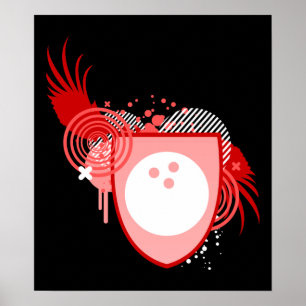 Hi-Fi-Bowling-Wappen Poster
