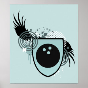 Hi-Fi-Bowling-Wappen Poster
