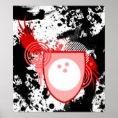 Hi-Fi-Bowling-Wappen Poster (Vorne)