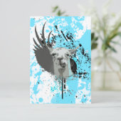 Hi-Fi-Lama Einladung (Stehend Vorderseite)