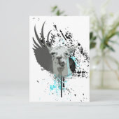 Hi-Fi-Lama Einladung (Stehend Vorderseite)