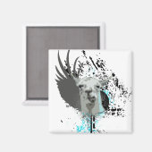 Hi-Fi-Lama. Magnet (Vorderseite/Rückseite)